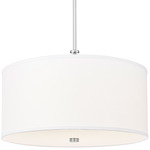 Linden Color-Select Pendant - Brushed Nickel / White
