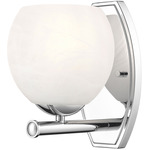 Colette Wall Sconce - Chrome / Feathered White