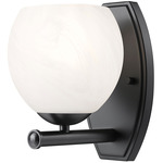 Colette Wall Sconce - Matte Black / Feathered White
