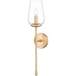 Dominique Wall Sconce - Modern Gold / Clear
