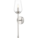 Dominique Wall Sconce - Polished Nickel / Clear