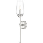 Clara Wall Sconce - Brushed Nickel / Clear
