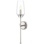 Clara Wall Sconce - Polished Nickel / Clear
