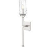 Cosmo Wall Sconce - Brushed Nickel / Clear