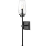 Cosmo Wall Sconce - Matte Black / Clear