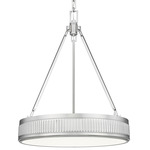 Quinn Color-Select Pendant - Satin Nickel / White