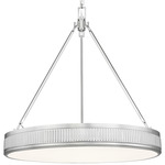 Quinn Color-Select Pendant - Satin Nickel / White