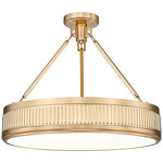 Quinn Color-Select Semi Flush Ceiling Light - Modern Gold / White