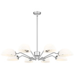 Breton Convertible Chandelier - Brushed Nickel / White