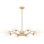 Breton Convertible Chandelier - Modern Gold / White