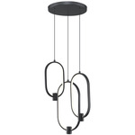 Saros Color-Select Chandelier - Matte Black / White