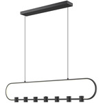 Saros Color-Select Linear Chandelier - Matte Black / White