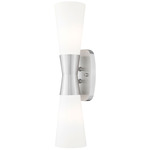Emrys Wall Sconce - Brushed Nickel / White Opal