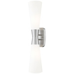 Emrys Wall Sconce - Brushed Nickel / White Opal