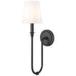Jisele Wall Sconce - Matte Black / White