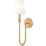 Jisele Wall Sconce - Rubbed Brass / White
