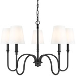 Jisele Chandelier - Matte Black / White