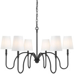 Jisele Chandelier - Matte Black / White