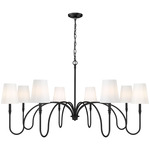 Jisele Chandelier - Matte Black / White