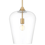 Joliet Pendant - Burnished Brass / Clear