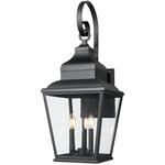 Raphael Outdoor Wall Light - Sand Black / Clear Seedy