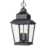 Raphael Outdoor Pendant - Sand Black / Clear Seedy