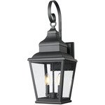 Raphael Outdoor Wall Light - Sand Black / Clear Seedy
