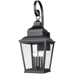 Raphael Outdoor Wall Light - Sand Black / Clear Seedy