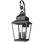 Raphael Outdoor Wall Light - Sand Black / Clear Seedy
