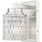 Jacqueline Wall Sconce - Brushed Nickel / Clear Diamond