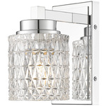 Jacqueline Wall Sconce - Chrome / Clear Diamond