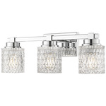 Jacqueline Bathroom Vanity Light - Chrome / Clear Diamond