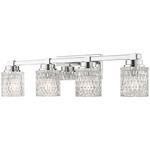 Jacqueline Bathroom Vanity Light - Chrome / Clear Diamond