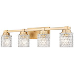 Jacqueline Bathroom Vanity Light - Modern Gold / Clear Diamond