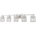 Jacqueline Bathroom Vanity Light - Brushed Nickel / Clear Diamond