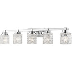 Jacqueline Bathroom Vanity Light - Chrome / Clear Diamond