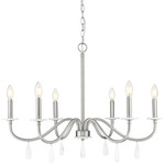 Toussant Chandelier - Brushed Nickel / Alabaster