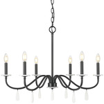 Toussant Chandelier - Matte Black / Alabaster