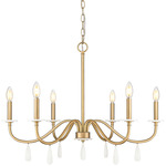 Toussant Chandelier - Modern Gold / Alabaster