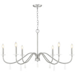 Toussant Chandelier - Brushed Nickel / Alabaster