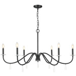 Toussant Chandelier - Matte Black / Alabaster