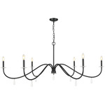 Toussant Chandelier - Matte Black / Alabaster