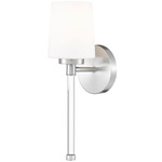 Henri Wall Sconce - Brushed Nickel / White Opal