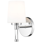 Henri Wall Sconce - Chrome / White Opal