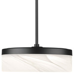Renaud Pendant - Matte Black / Feathered White