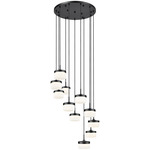 Renaud Multi-Light Pendant - Matte Black / Feathered White