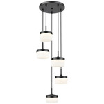 Renaud Multi-Light Pendant - Matte Black / Feathered White