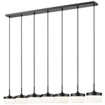 Renaud Linear Multi-Light Pendant - Matte Black / Feathered White
