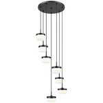 Renaud Multi-Light Pendant - Matte Black / Feathered White