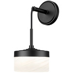 Renaud Wall Sconce - Matte Black / Feathered White